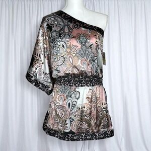 Grass Collection Off Shoulder Flare Sleeve Mini Dress Y2K NWT
